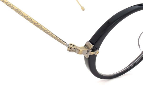 Oliver Goldsmith 100th Anniversary 限定復刻メガネ PORTSMOUTH col.Nero ヒンジのディテール