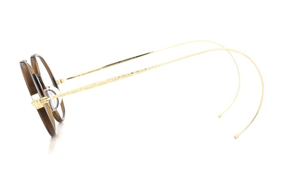 Oliver Goldsmith 100th Anniversary 限定復刻メガネ PORTSMOUTH col.Whiskey 側面とメタルテンプル