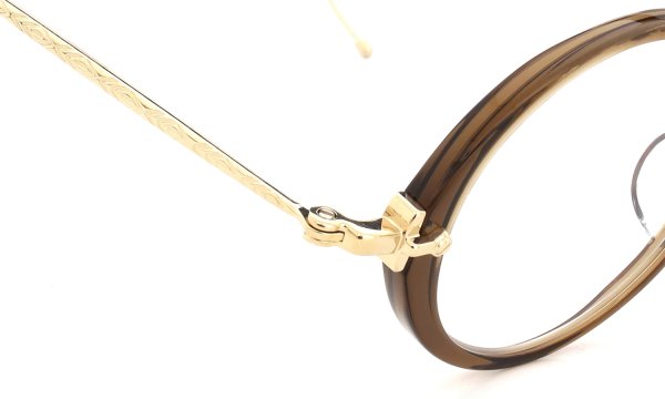 Oliver Goldsmith 100th Anniversary 限定復刻メガネ PORTSMOUTH col.Whiskey ヒンジのディテール