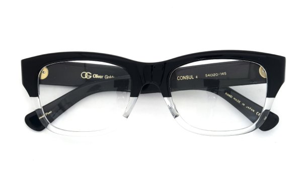 Oliver Goldsmith メガネ CONSUL-g col.Black Float 折りたたみ正面