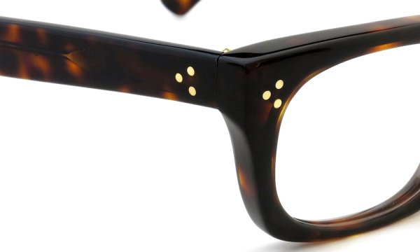 Oliver Goldsmith メガネ VICE CONSUL-g Dark Tortoiseshell  フロントとテンプルのディテール
