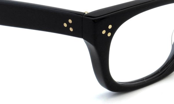 Oliver Goldsmith メガネ VICE CONSUL-g Nero フロントとテンプルのディテール