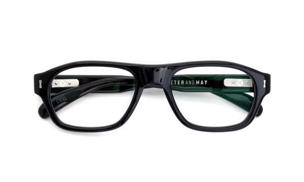 PETER AND MAY 伊達メガネ COTE COUR col.BLACK 折りたたみ正面