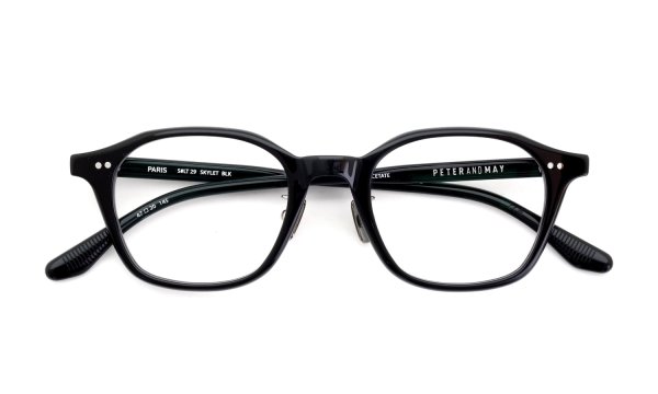 PETER AND MAY ピーターアンドメイ メガネ通販 SKYLET 金属アームパット col.BLACK