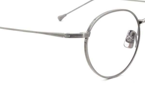 PETER AND MAY 伊達メガネ通販 TT1 RUN RUN ANTIQUES SILVER  フロントとテンプルの合口ディテール