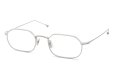 PETER AND MAY 伊達メガネ通販 TT11 AKIRA col.BRUSHED SILVER 斜め正面