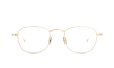 PETER AND MAY 伊達メガネ TT23 ARC col.G GOLD 正面