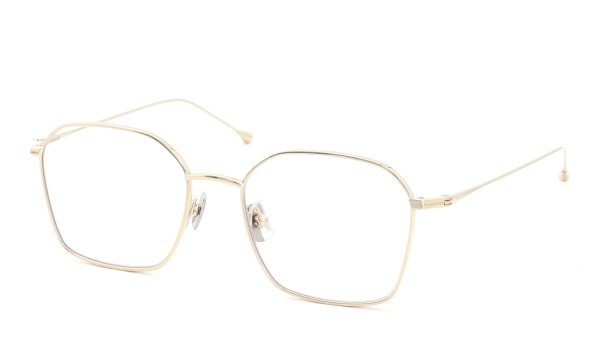 PETER AND MAY 伊達メガネ通販 TT6 MONDAY col.GOLD 斜め正面