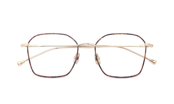 PETER AND MAY ピーターアンドメイ 伊達メガネ通販 TT6 MONDAY col.TORTOISE&GOLD 折りたたみ正面