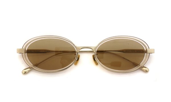 PROJEKT PRODUKT プロジェクト プロダクト サングラス NDCC1 C07G Light Yellow / Gold 折りたたみ正面