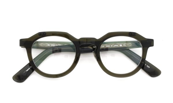 YELLOWS PLUS 跳ね上げ単式メガネ JAKE C529 harrods green/silver