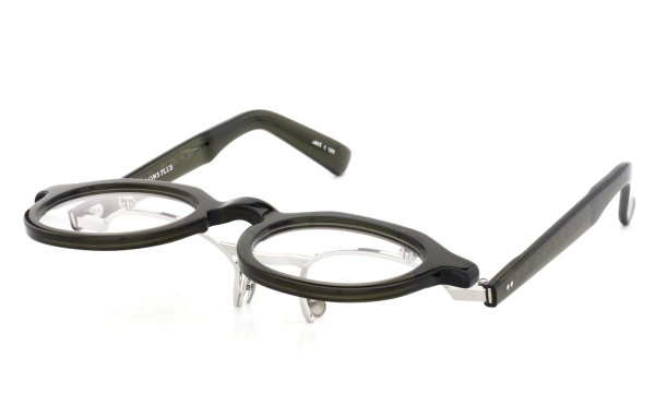 YELLOWS PLUS 跳ね上げ単式メガネ JAKE C529 harrods green/silver