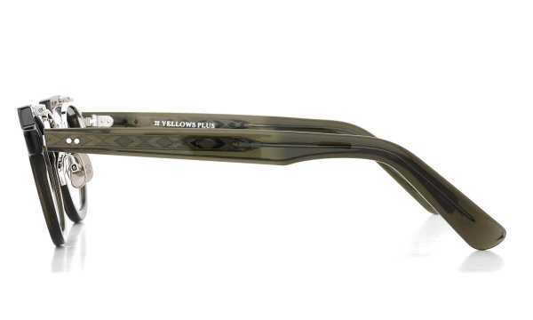 YELLOWS PLUS 跳ね上げ単式メガネ JAKE C529 harrods green/silver