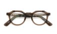 YELLOWS PLUS 跳ね上げ単式メガネ JAKE C534 burnt umber/silver