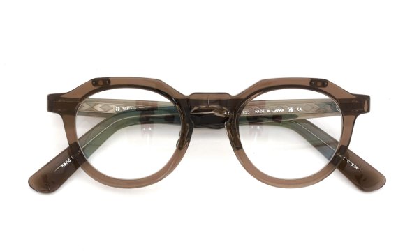 YELLOWS PLUS 跳ね上げ単式メガネ JAKE C534 burnt umber/silver