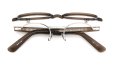 YELLOWS PLUS 跳ね上げ単式メガネ JAKE C534 burnt umber/silver