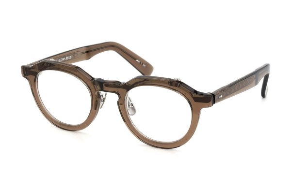YELLOWS PLUS 跳ね上げ単式メガネ JAKE C534 burnt umber/silver