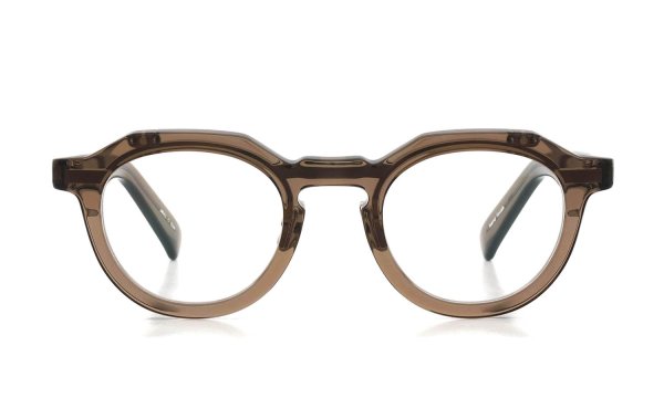 YELLOWS PLUS 跳ね上げ単式メガネ JAKE C534 burnt umber/silver