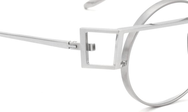 YOSHINORI AOYAMA メガネ+クリップオンサングラスセット YA-004 col.02 Silver 右目側ヒンジ表