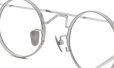YOSHINORI AOYAMA メガネ+クリップオンサングラスセット YA-004 col.02 Silver ブリッジ＆パッ詳細