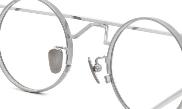 YOSHINORI AOYAMA メガネ+クリップオンサングラスセット YA-004 col.02 Silver ブリッジ＆パッ詳細