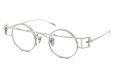 YOSHINORI AOYAMA メガネ+クリップオンサングラスセット YA-004 col.02 Silver 45□24 メイン画像