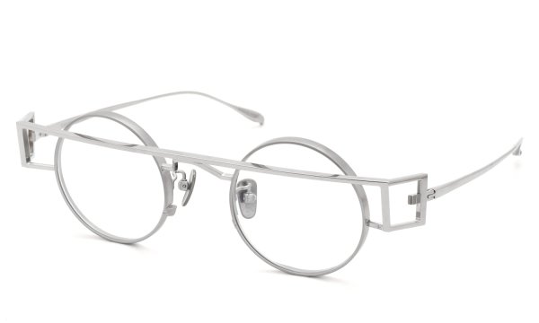 YOSHINORI AOYAMA メガネ+クリップオンサングラスセット YA-004 col.02 Silver 45□24 メイン画像
