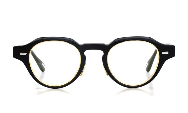 YUICHI TOYAMA. メガネ U-129RS DFW COL.07 Black/Gold 正面