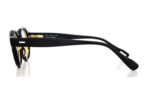 YUICHI TOYAMA. メガネ U-129RS DFW COL.07 Black/Gold 側面