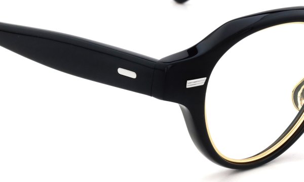 YUICHI TOYAMA. メガネ U-129RS DFW COL.07 Black/Gold ヒンジ表側ディテール