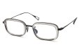 YUICHI TOYAMA メガネ通販 U-182 V.Lou col.03 Susu /Clear gray 斜め正面