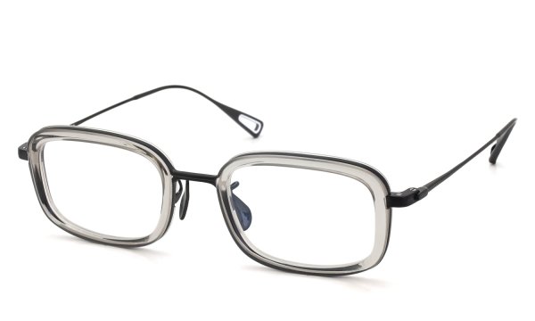 YUICHI TOYAMA メガネ通販 U-182 V.Lou col.03 Susu /Clear gray 斜め正面