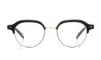 YUICHI TOYAMA メガネ通販 U-184 DUD col.01 Black /White gold + Semi matt black 正面