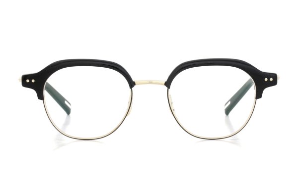 YUICHI TOYAMA メガネ通販 U-184 DUD col.01 Black /White gold + Semi matt black 正面