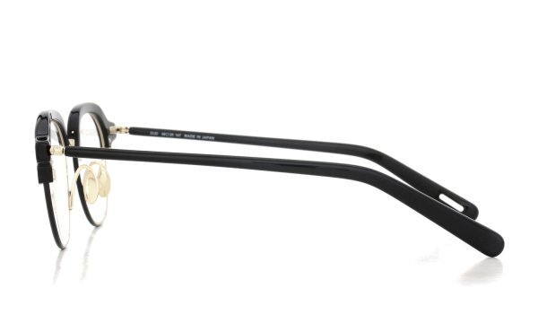 YUICHI TOYAMA メガネ通販 U-184 DUD col.01 Black /White gold + Semi matt black 側面