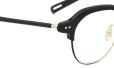 YUICHI TOYAMA メガネ通販 U-184 DUD col.01 Black /White gold + Semi matt black ヒンジ表側ディテール