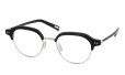 YUICHI TOYAMA メガネ通販 U-184 DUD col.02 Black /Silver 斜め正面