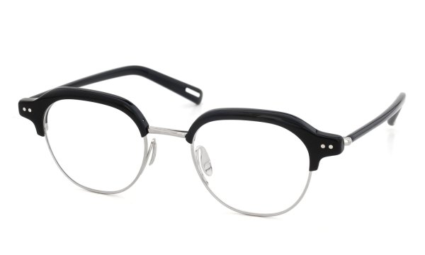 YUICHI TOYAMA メガネ通販 U-184 DUD col.02 Black /Silver 斜め正面