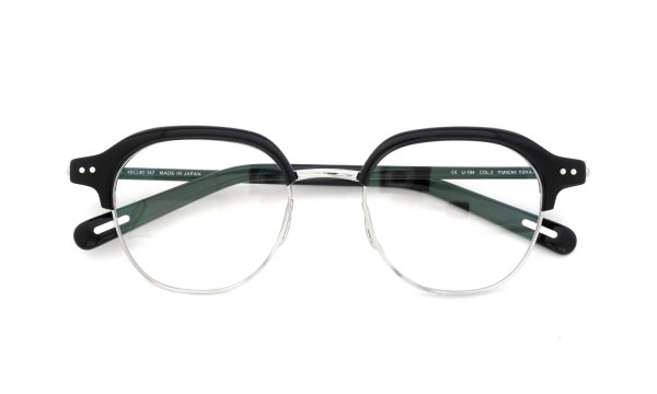 YUICHI TOYAMA メガネ通販 U-184 DUD col.02 Black /Silver 折りたたみ正面