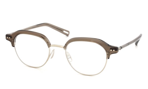 YUICHI TOYAMA メガネ通販 U-184 DUD col.03 Clear brown /Omomuki 斜め正面