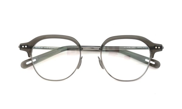 YUICHI TOYAMA メガネ通販 U-184 DUD col.04 Olive drab /Metal gray 折りたたみ正面