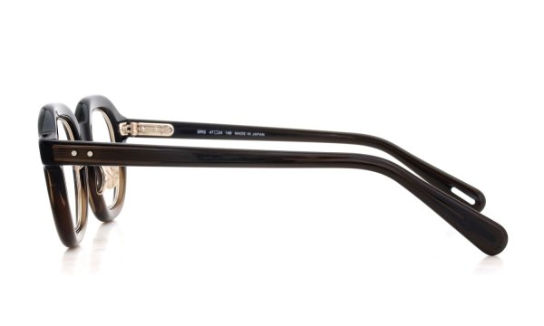 YUICHI TOYAMA メガネ通販 U-185 BRS col.04 Fade Brown /Gold 側面