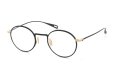 YUICHI TOYAMA メガネ通販 U-186 Lemer col.04 Matt black / White gold 斜め正面