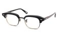 YUICHITOYAMA:5 メガネ通販 FORT GREENE Col.02 Black / Matt black + White gold