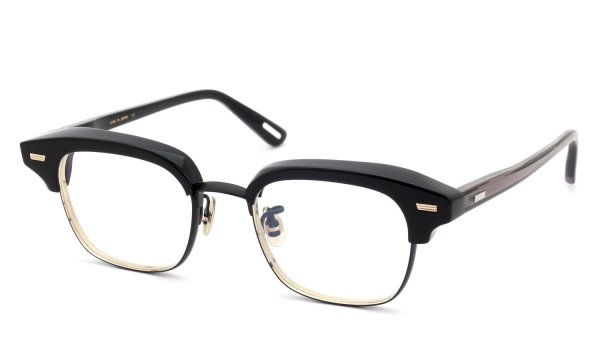 YUICHITOYAMA:5 メガネ通販 FORT GREENE Col.02 Black / Matt black + White gold