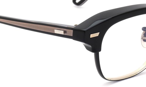 YUICHITOYAMA:5 メガネ通販 FORT GREENE Col.02 Black / Matt black + White gold