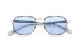 JACQUESMARIEMAGE サングラス BECKETT col.Antique Silver /Serene Blue 折りたたみ正面