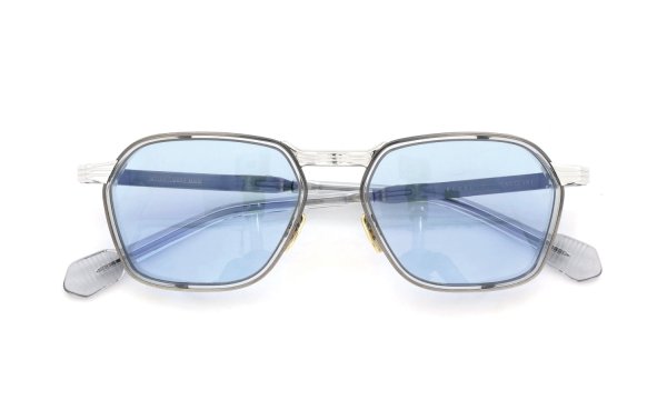 JACQUESMARIEMAGE サングラス BECKETT col.Antique Silver /Serene Blue 折りたたみ正面