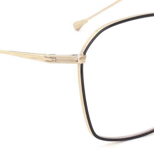 PETER AND MAY 伊達メガネ TT6 MONDAY col.BLACK&GOLD