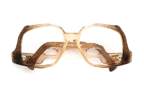 VITO DE PARIS メガネ STARLETTE 推定1970年代 F94 Light Brown Storm